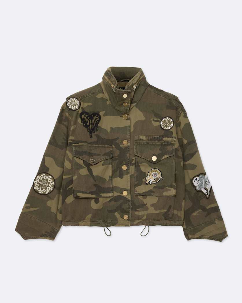 Clay Camo Patch Jacket CAMO GREEN | ALLSAINTS